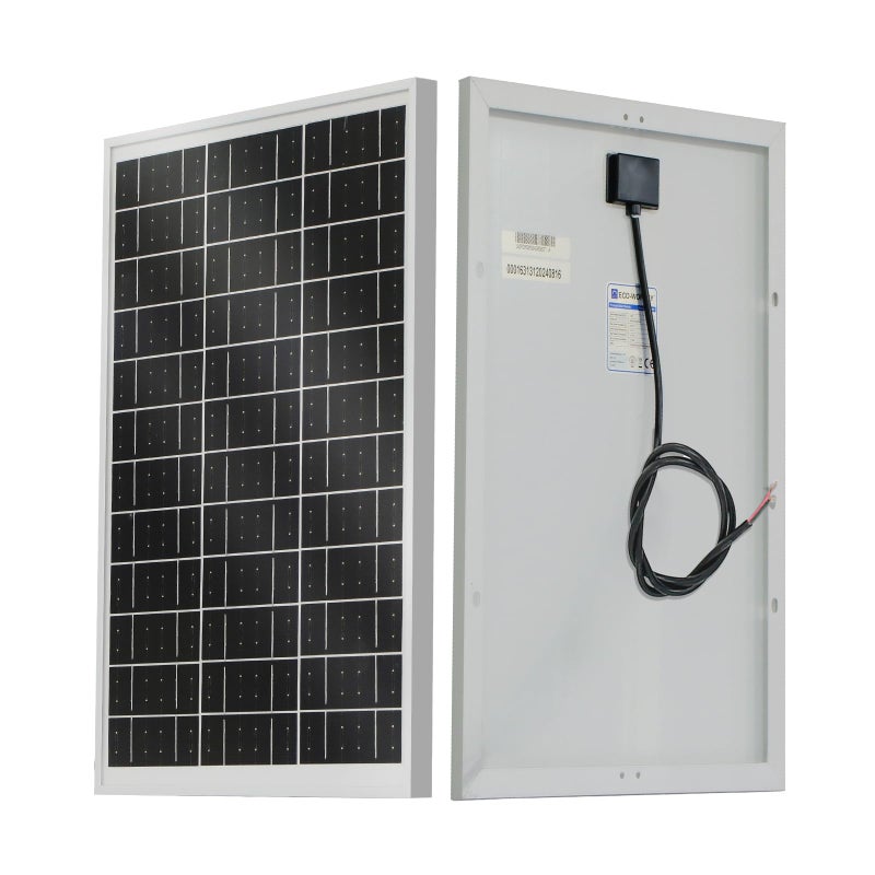 ECO-WORTHY Solar Panel 25W 18V Monocrystalline Waterproof Panel for Charging 12V Battery of RV Boat Trailer ATV Car or Powering Light, Charing 12V Battery Pack and Other Off-Grid Applications - Image 1